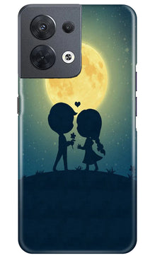 Love Couple Mobile Back Case for Oppo Reno 8 5G  (Design - 109)