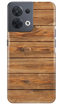 Wooden Look Mobile Back Case for Oppo Reno 8 5G  (Design - 113)
