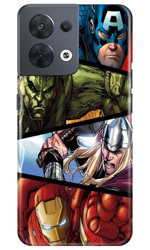 Avengers Superhero Mobile Back Case for Oppo Reno 8 5G  (Design - 124)