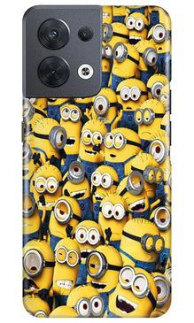Minions Mobile Back Case for Oppo Reno 8 5G  (Design - 126)