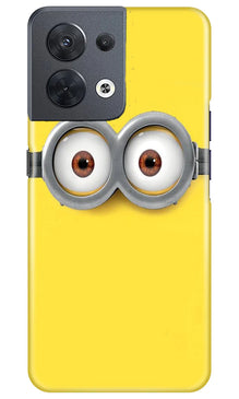 Minions Mobile Back Case for Oppo Reno 8 5G  (Design - 128)