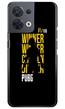 Pubg Winner Winner Mobile Back Case for Oppo Reno 8 5G  (Design - 146)