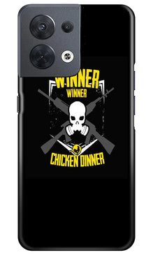 Winner Winner Chicken Dinner Mobile Back Case for Oppo Reno 8 5G  (Design - 147)