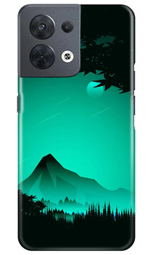 Moon Mountain Mobile Back Case for Oppo Reno 8 5G (Design - 173)
