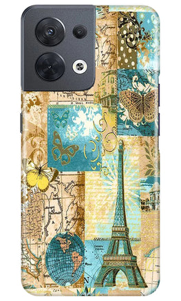 Travel Eiffel Tower Case for Oppo Reno 8 5G (Design No. 175)