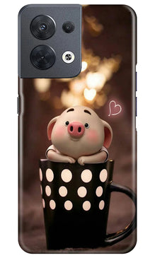Cute Bunny Mobile Back Case for Oppo Reno 8 5G (Design - 182)