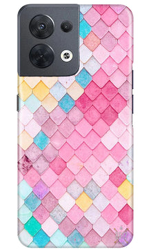 Pink Pattern Mobile Back Case for Oppo Reno 8 5G (Design - 184)