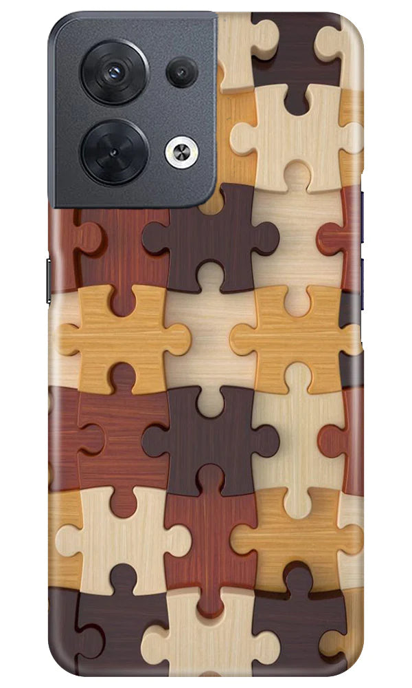 Puzzle Pattern Case for Oppo Reno 8 5G (Design No. 186)