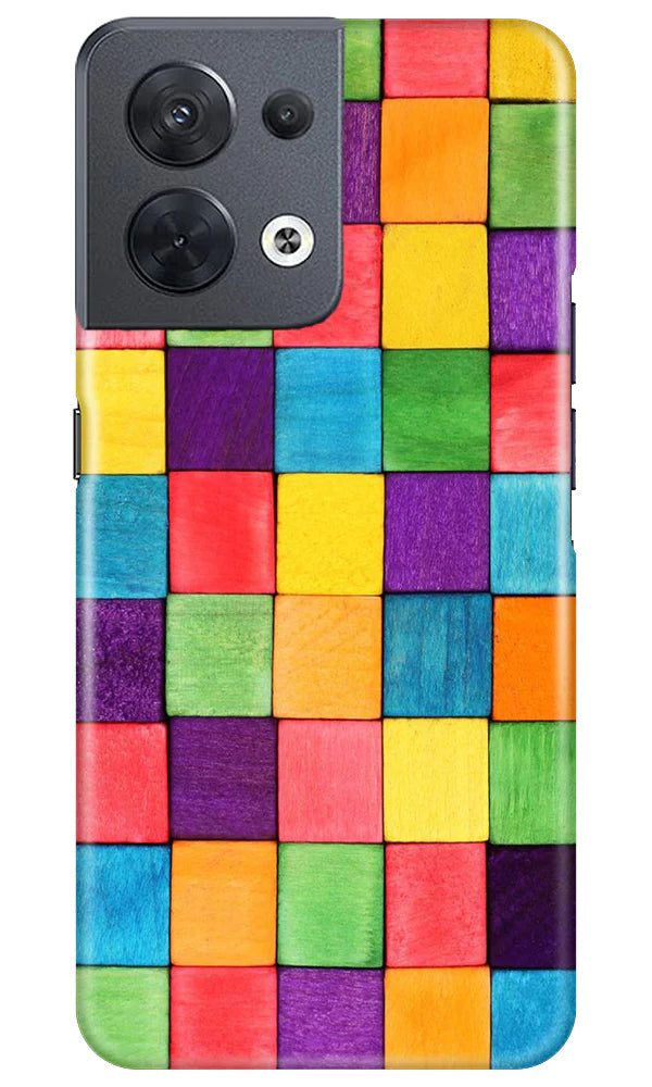 Colorful Square Case for Oppo Reno 8 5G (Design No. 187)