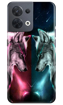 Wolf fight Mobile Back Case for Oppo Reno 8 5G (Design - 190)
