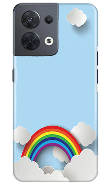 Rainbow Mobile Back Case for Oppo Reno 8 5G (Design - 194)