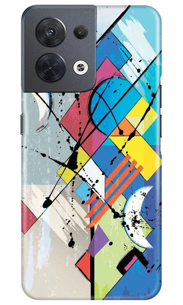 Modern Art Case for Oppo Reno 8 5G (Design No. 204)