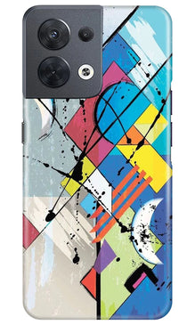 Modern Art Mobile Back Case for Oppo Reno 8 5G (Design - 204)