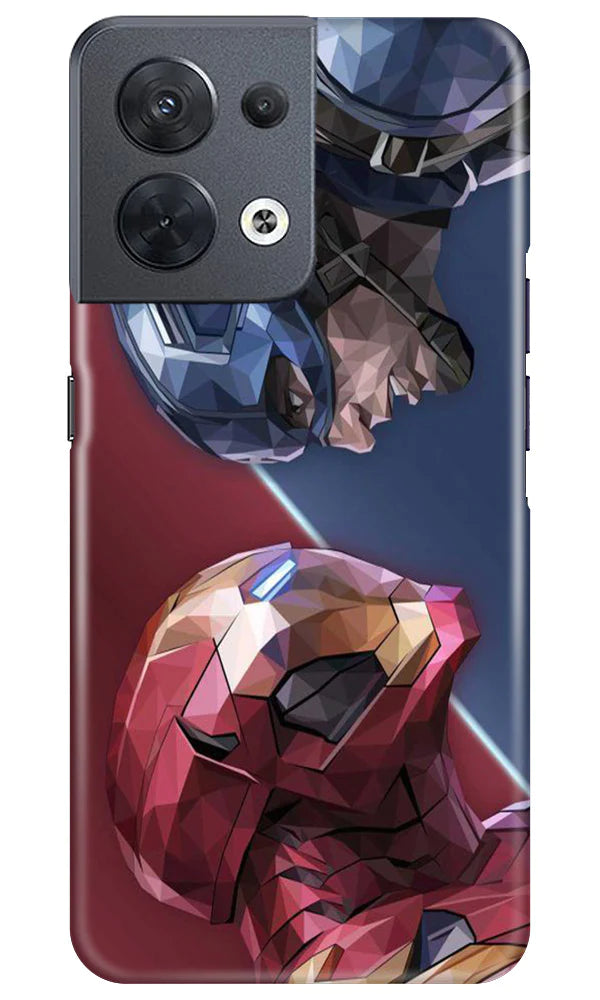 Ironman Captain America Case for Oppo Reno 8 5G (Design No. 214)