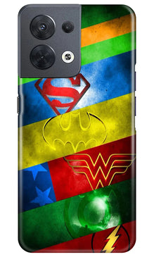 Superheros Logo Mobile Back Case for Oppo Reno 8 5G (Design - 220)