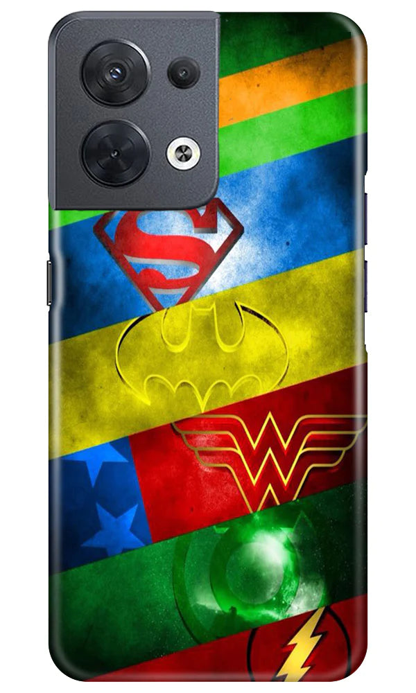 Superheros Logo Case for Oppo Reno 8 5G (Design No. 220)