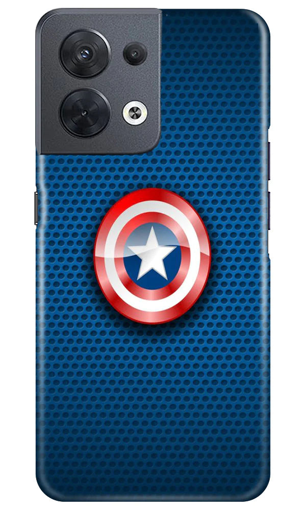 Captain America Shield Case for Oppo Reno 8 5G (Design No. 222)