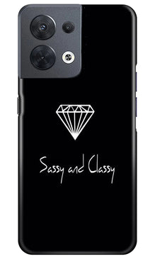 Sassy and Classy Mobile Back Case for Oppo Reno 8 5G (Design - 233)