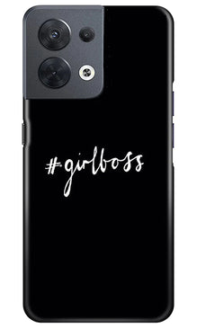 #GirlBoss Mobile Back Case for Oppo Reno 8 5G (Design - 235)