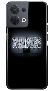 Girl Boss Black Mobile Back Case for Oppo Reno 8 5G (Design - 237)