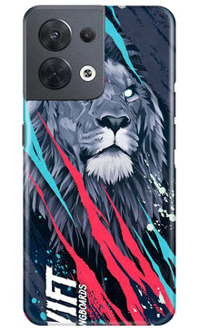 Lion Mobile Back Case for Oppo Reno 8 5G (Design - 247)