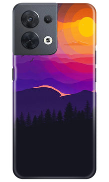 Sun Set Mobile Back Case for Oppo Reno 8 5G (Design - 248)