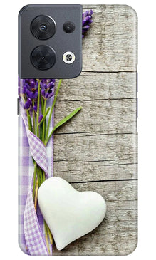 White Heart Mobile Back Case for Oppo Reno 8 5G (Design - 260)