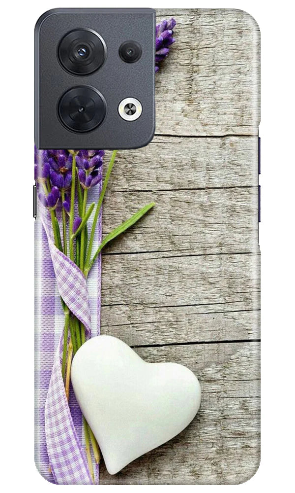 White Heart Case for Oppo Reno 8 5G (Design No. 260)