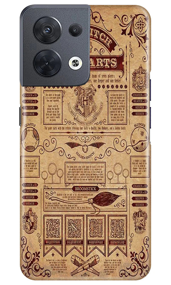 Hogwarts Mobile Back Case for Oppo Reno 8 5G (Design - 266)
