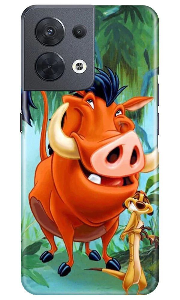 Timon and Pumbaa Mobile Back Case for Oppo Reno 8 5G (Design - 267)