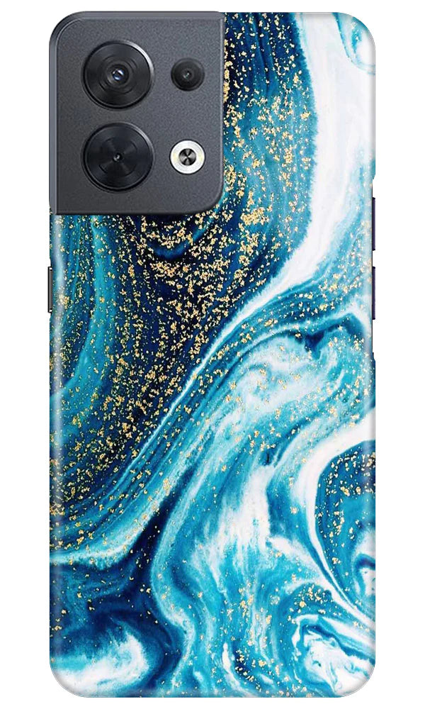 Marble Texture Mobile Back Case for Oppo Reno 8 5G (Design - 270)
