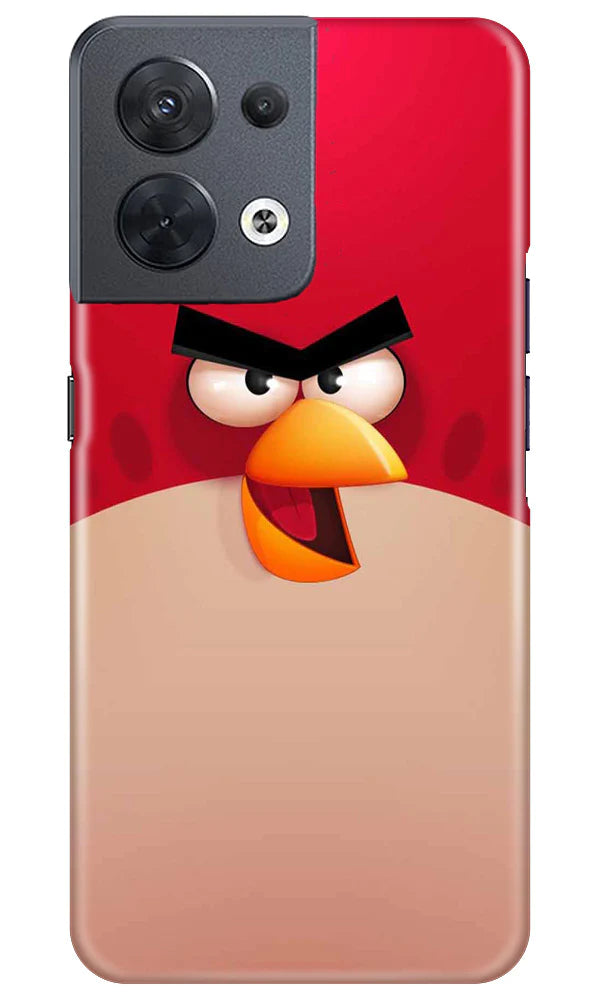 Angry Bird Red Mobile Back Case for Oppo Reno 8 5G (Design - 287)
