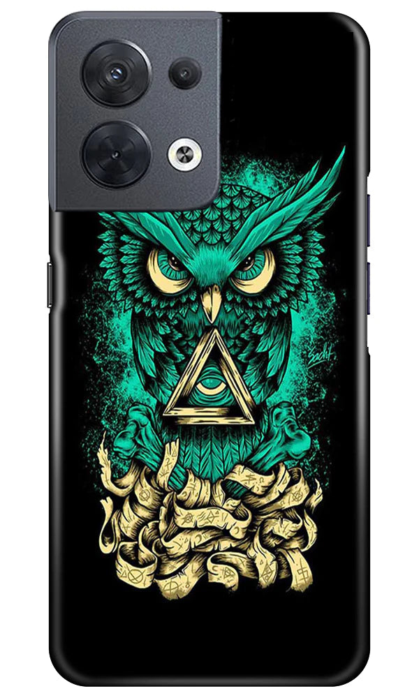 Owl Mobile Back Case for Oppo Reno 8 5G (Design - 317)