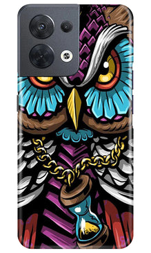 Owl Mobile Back Case for Oppo Reno 8 5G (Design - 318)