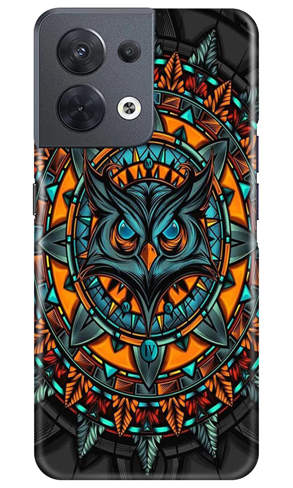 Owl Mobile Back Case for Oppo Reno 8 5G (Design - 319)