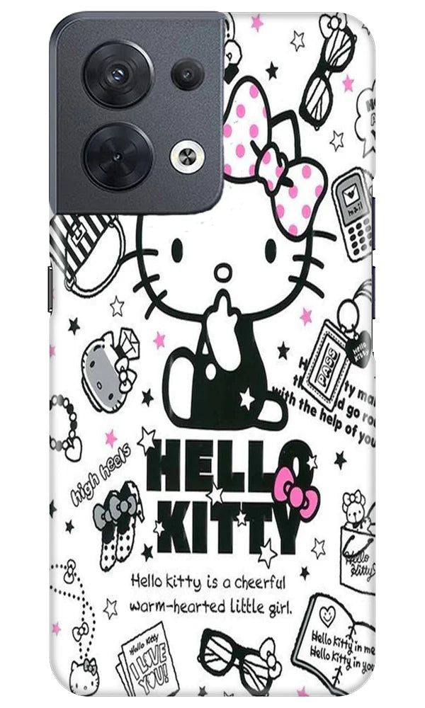 Hello Kitty Mobile Back Case for Oppo Reno 8 5G (Design - 320)