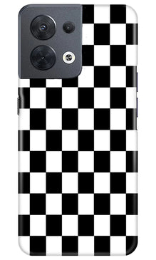 Black White Boxes Mobile Back Case for Oppo Reno 8 5G (Design - 331)