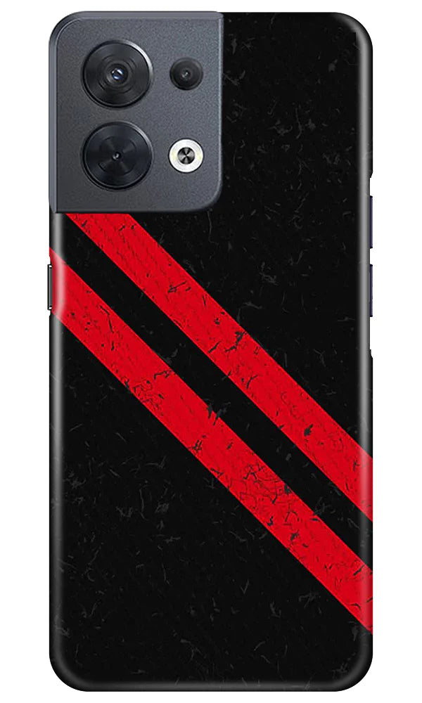 Black Red Pattern Mobile Back Case for Oppo Reno 8 5G (Design - 332)