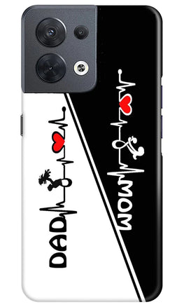 Love Mom Dad Mobile Back Case for Oppo Reno 8 5G (Design - 344)