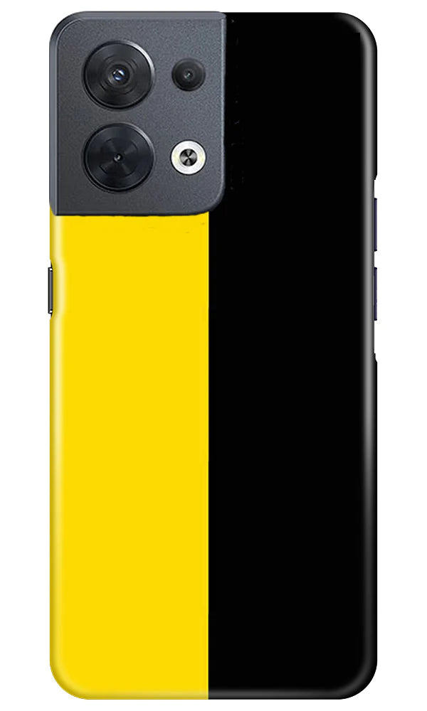 Black Yellow Pattern Mobile Back Case for Oppo Reno 8 5G (Design - 354)