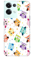 Owl Baground Pattern shore Case for Reno 8 Pro