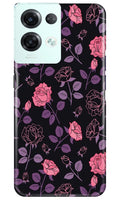 Rose Black Background Case for Reno 8 Pro