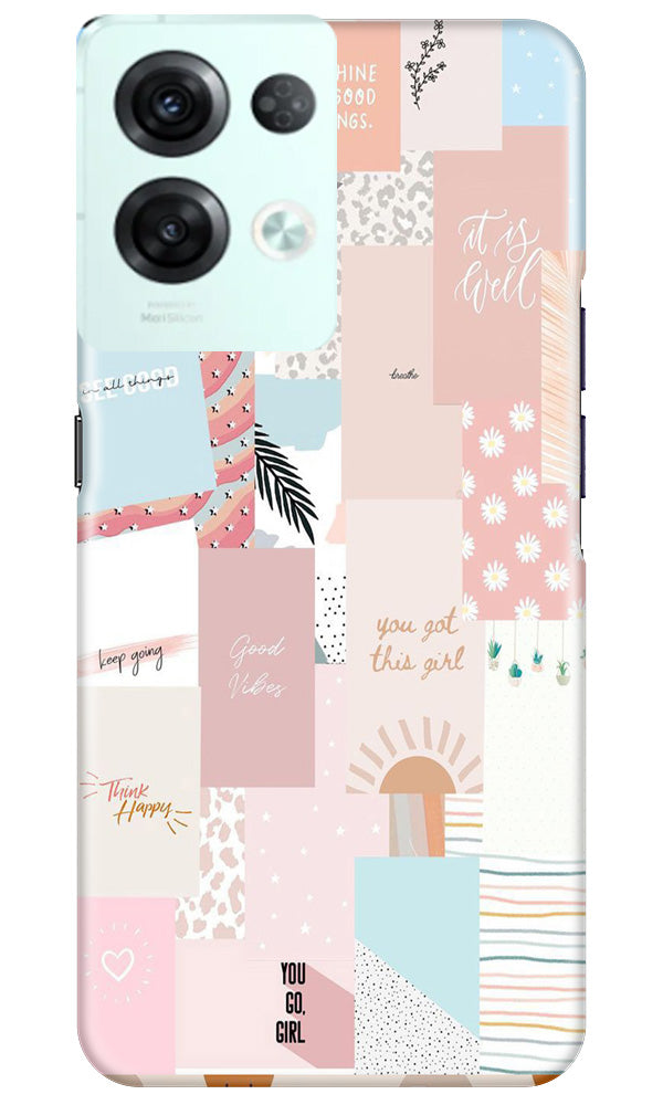 Shinny Blue Background Case for Reno 8 Pro