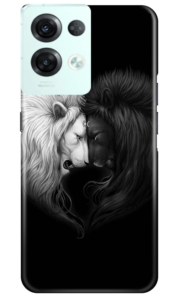 Dark White Lion Case for Reno 8 Pro  (Design - 140)