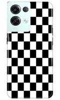 Black White Boxes Mobile Back Case for Reno 8 Pro (Design - 331)