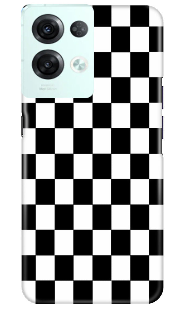 Black White Boxes Mobile Back Case for Reno 8 Pro (Design - 331)