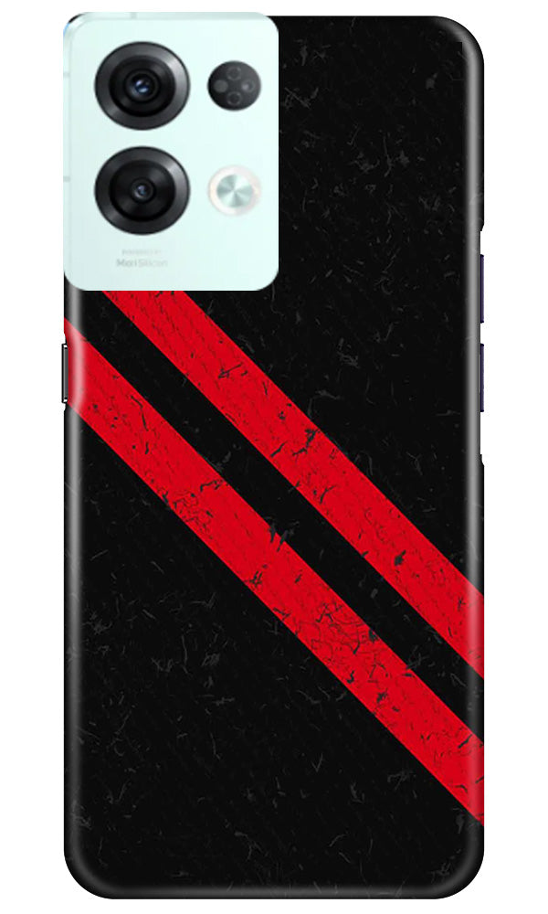 Black Red Pattern Mobile Back Case for Reno 8 Pro (Design - 332)