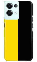 Black Yellow Pattern Mobile Back Case for Reno 8 Pro (Design - 354)