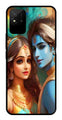 Lord Radha Krishna Metal Mobile Case for Realme Narzo 50i   (Design No -01)