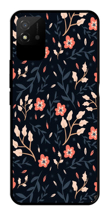 Floral Pattern Metal Mobile Case for Realme Narzo 50i